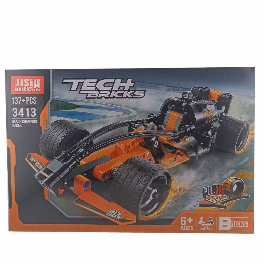 لگو عقب کش ماشین فرمول یک نارنجی کد 3413