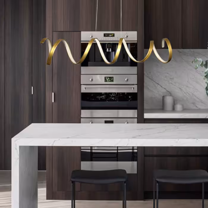 چراغ آویز مدرن مدل Golden 3 lights inside