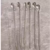 قاشق نی دار استیل دارای فرچه رنگ ثابت