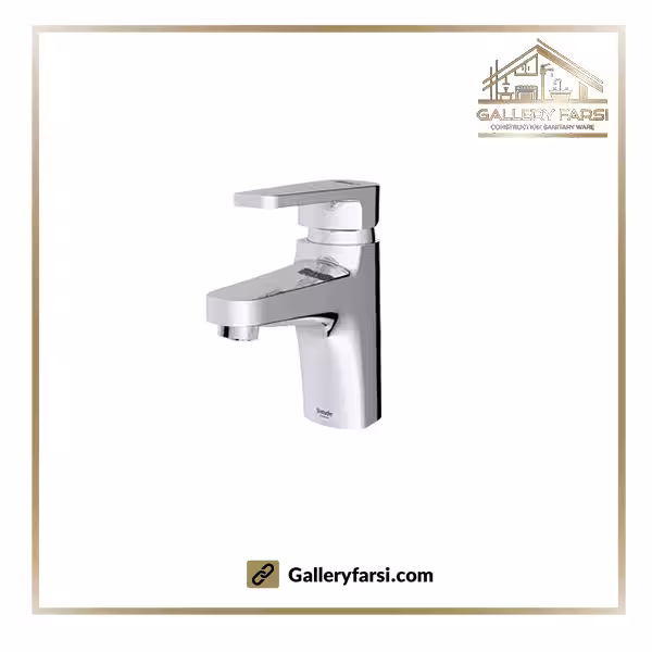 شیر روشویی شودر پایه کوتاه مدل لیون کروم