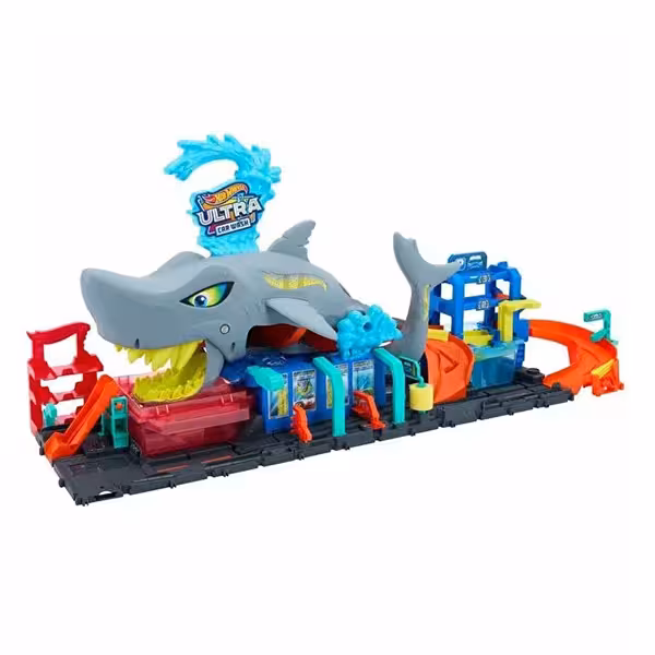 کیت بازی سیتی هات ویلز مدل Ultra Shark Car Wash