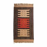 گلیم دستبافت یک و نیم متری مدل سفره کردی کد 40204122