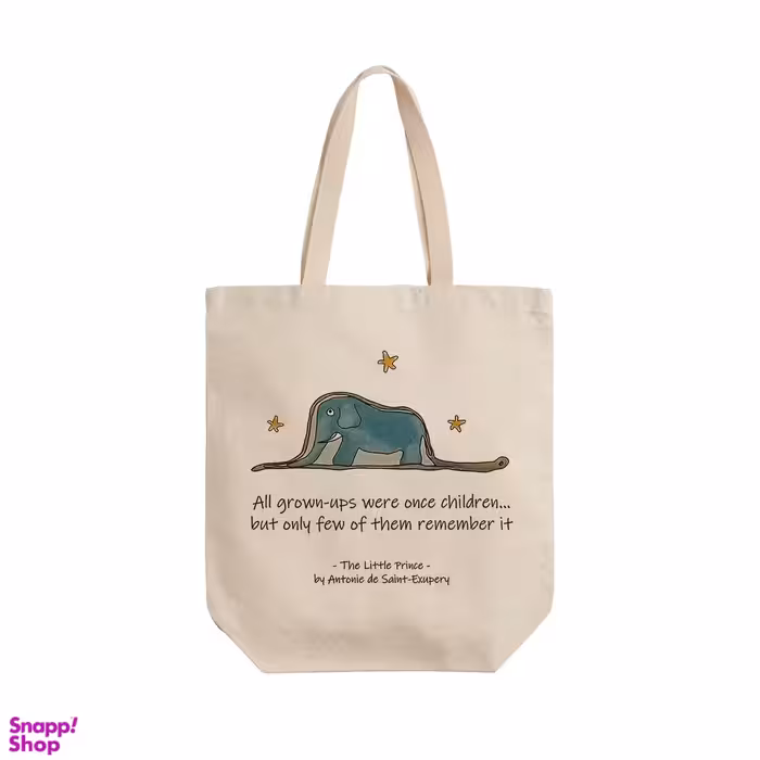 ساک خرید ترمه طراحان ایده مدل مار و فیل شازده کوچولو کد cfp2075 - L