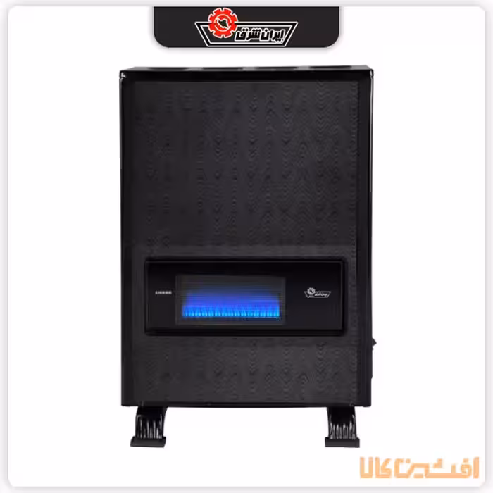 بخاری دودکش دار ایران شرق مدل 6000 (آذرین A60) طرح مهتاب مشکی
