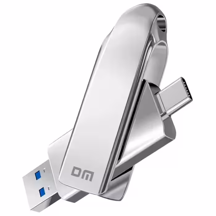 فلش دی ام مدل DM FS230 OTG 2 In 1 Type C USB3.2 با ظرفیت 256 گیگابایت