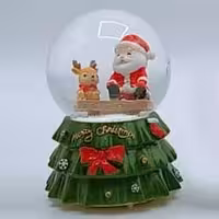 گوی موزیکال چراغ دار کریسمس مدل فول