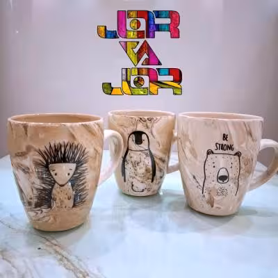 ماگ ماربل حیوانات جنگلی اندازه متوسط با رنگ ثابت با ضمانت