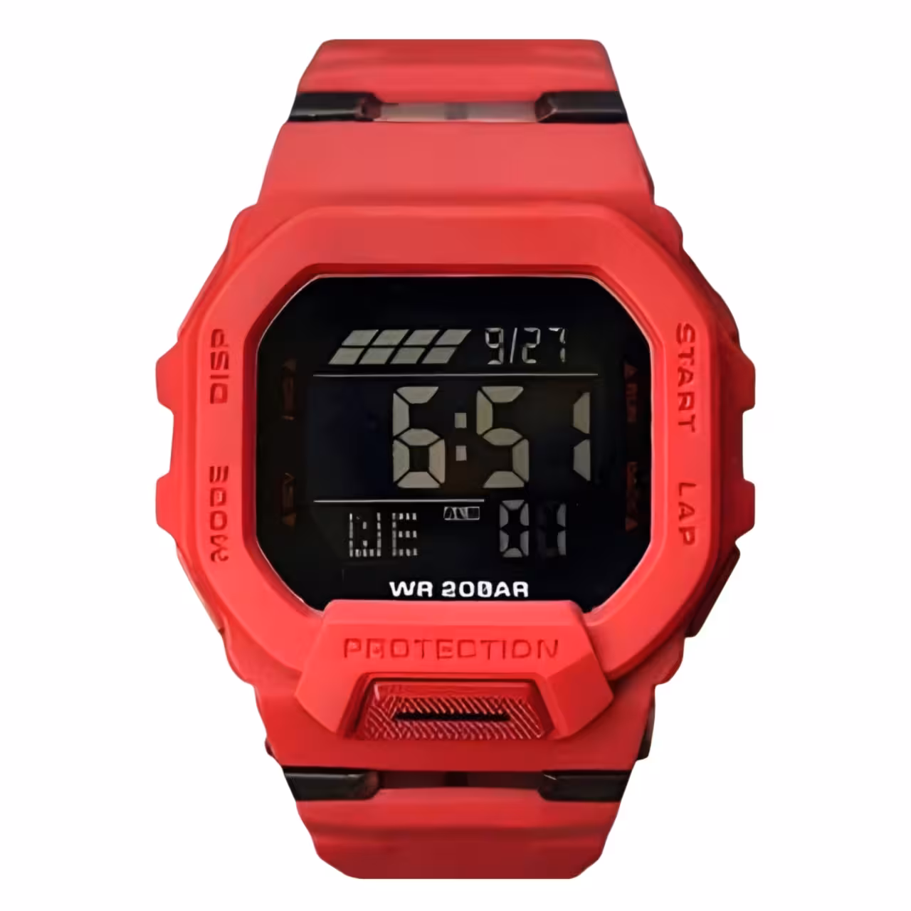ساعت مچی دیجیتال مدل اسپرت تک زمانه بند رابر کرنوگراف کد GDB200.3