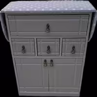 میز اتو وکیوم چهار کشو کد 303 رنگ طوسی 