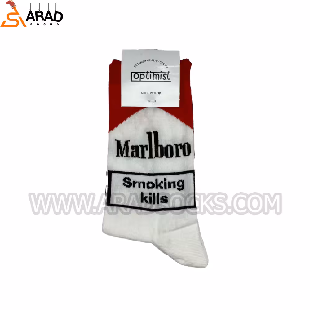 جوراب ساقدار طرح سیگار مارلبرو