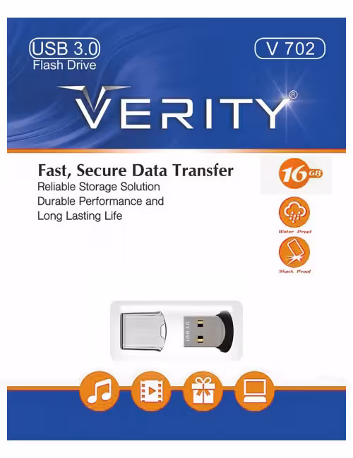فلش مموری وریتی مدل V702 USB3 ظرفیت 16 گیگابایت