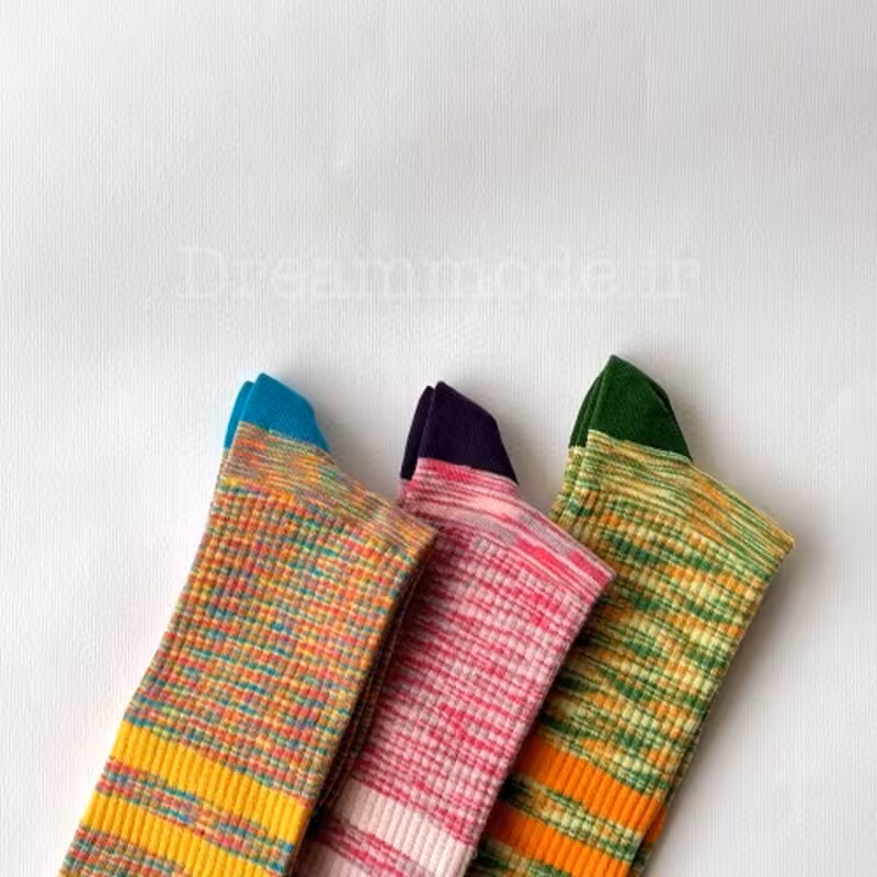 جوراب بلند رنگین کمونی 996