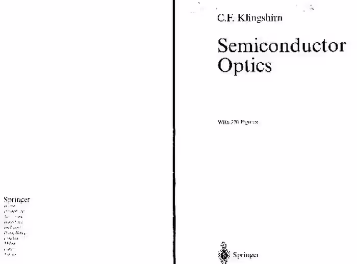خرید و دانلود نسخه کامل کتاب Semiconductor Optics