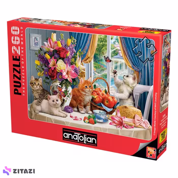 پازل 260 تکه آناتولین مدل Fluffy Kittens in the Living Room کد 3336