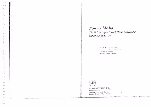 خرید و دانلود نسخه کامل کتاب Porous Media, Second Edition: Fluid Transport and Pore Structure