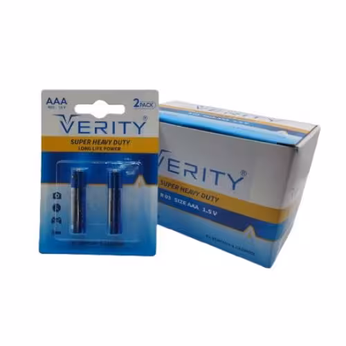 باتری نیم قلم وریتی AAA کارتی بسته 24 عددی