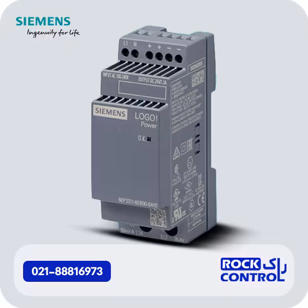 منبع تغذیه 1AC/24VDC/1.3A لوگو زیمنس کد فنی6EP3331-6SB00-0AYO