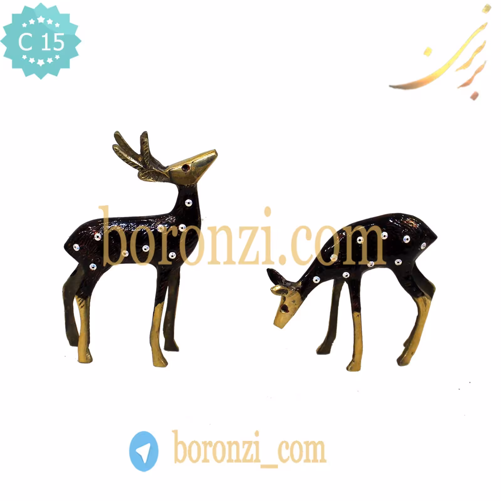 گوزن جفتی برنجی کد 451