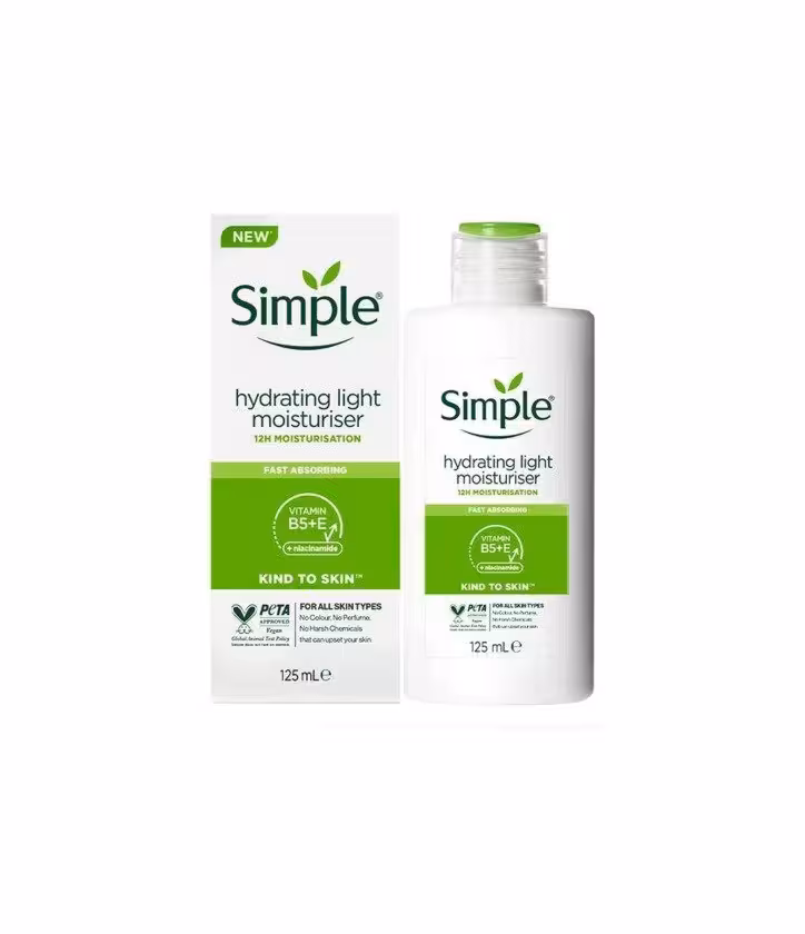 کرم آبرسان و مرطوب کننده مدل لایت LIGHT حجم 125 میل سیمپل