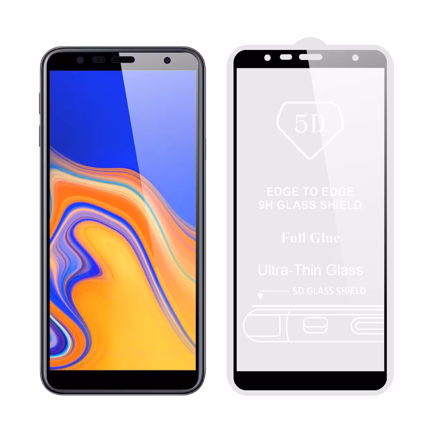 گلس فول(شیشه ای)تمام صفحه سامسونگ j6 plus