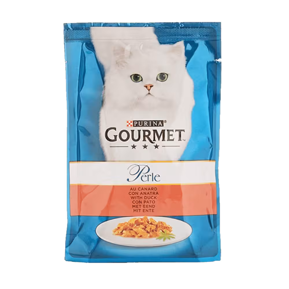 پوچ گربه گورمت با طعم اردک وزن 85 گرم