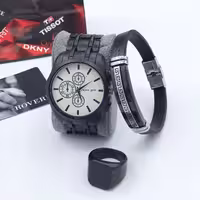 ست لوکس مردانه ساعت و دستبند انگشتر 415470570