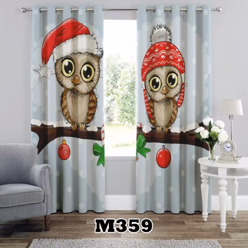 پرده سه بعدی طرح جغد