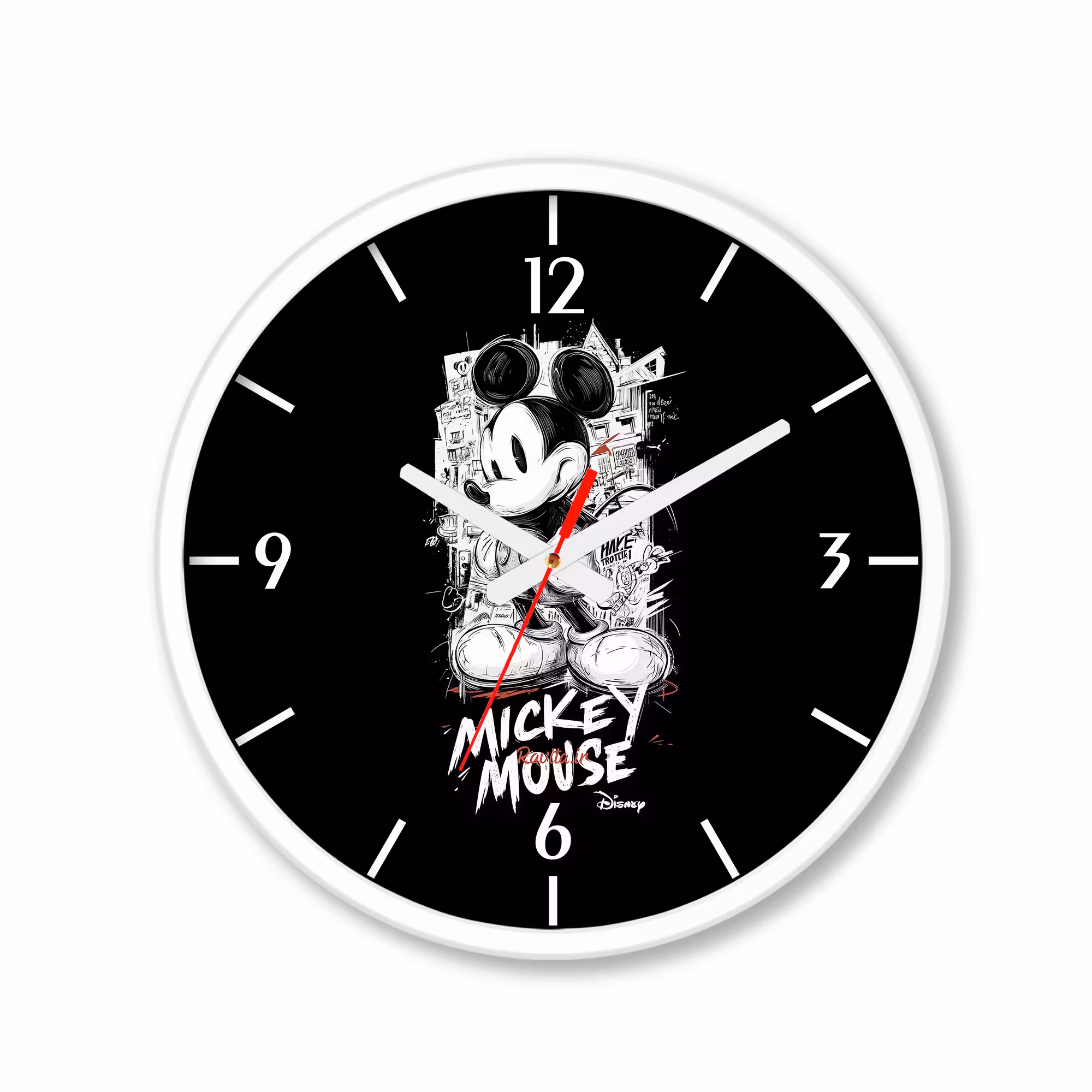 ساعت دیواری کوچک راویتا طرح میکی ماوس - Mickey Mouse کد 3705