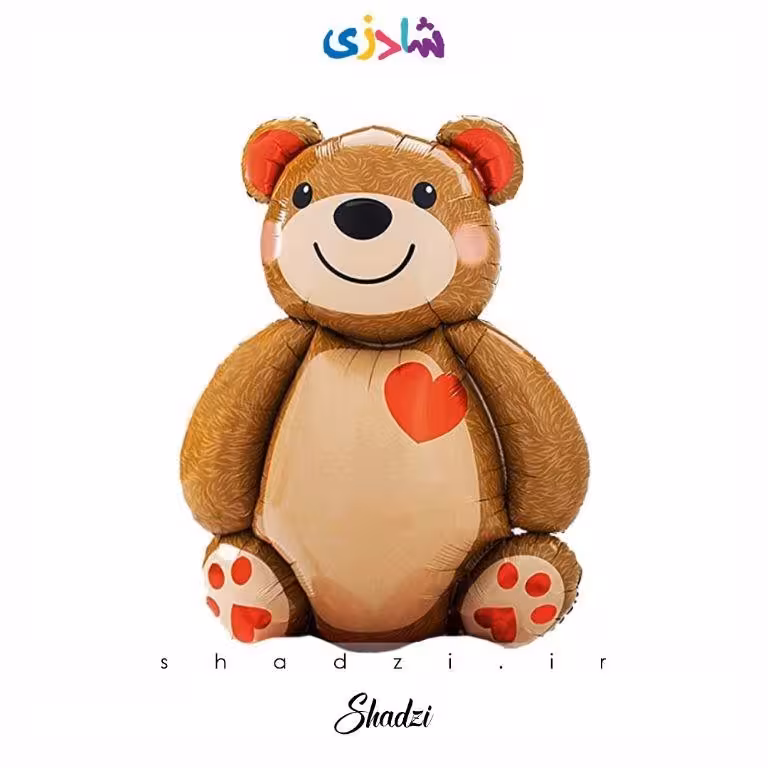 بادکنک فویلی خرس عاشق