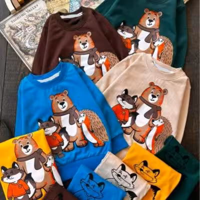 ست بلوز شلوار اسپرت بچگانه جنس دورس پنبه درجه یک و لطیف