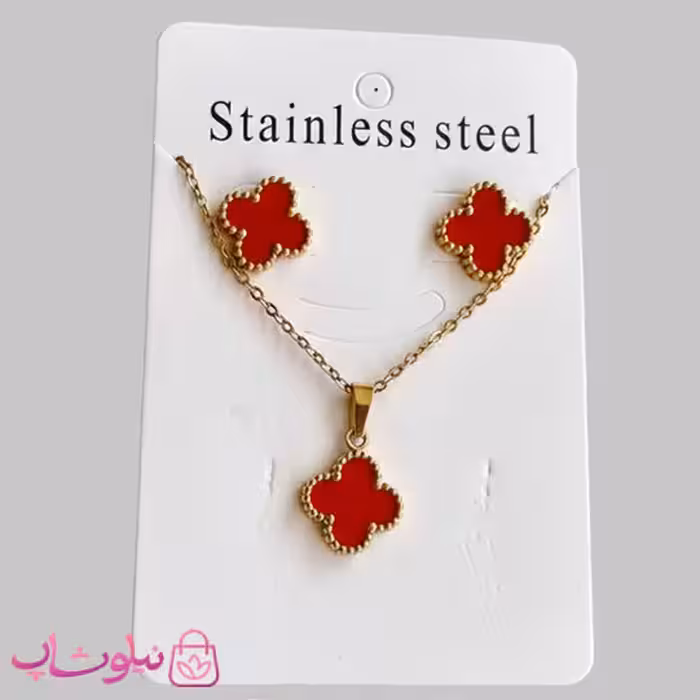 نیم ست زنانه مدل ونکلیف قرمز کد 1691