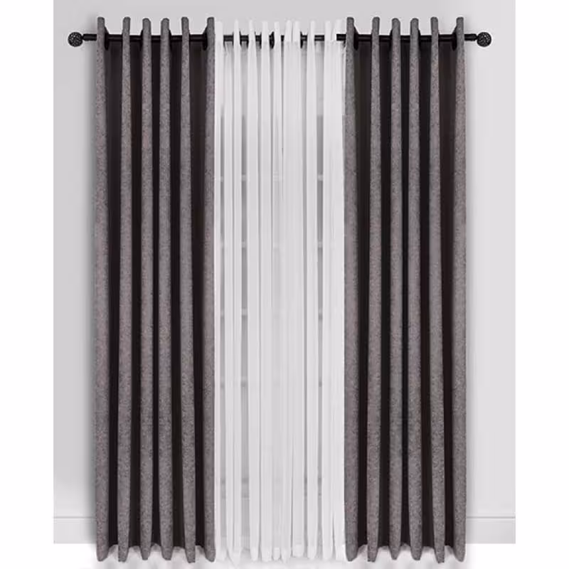 پرده پانچی خاکستری هازان کد 139