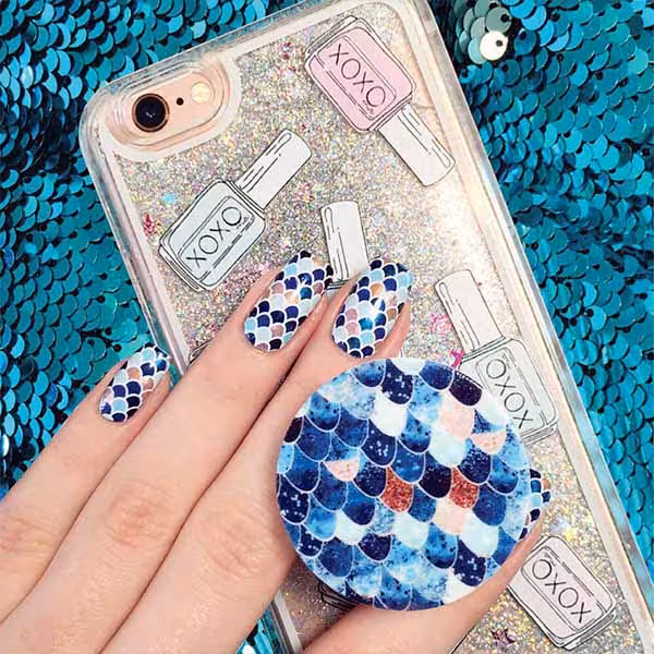 پاپ سوکت فلس آبی Blue Scale PopSocket