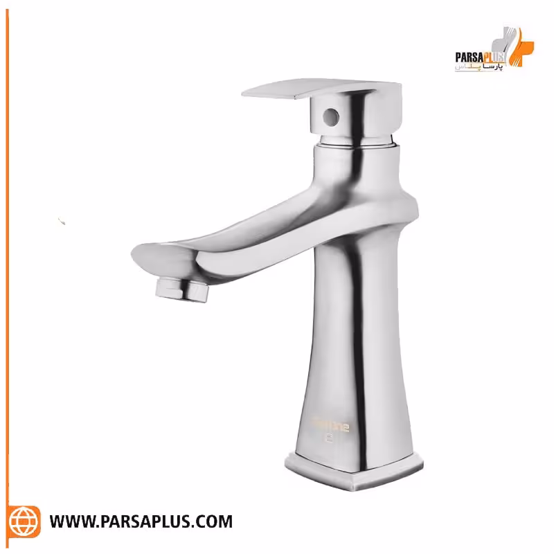 شیر روشویی دوان مدل تریفا کروم مات