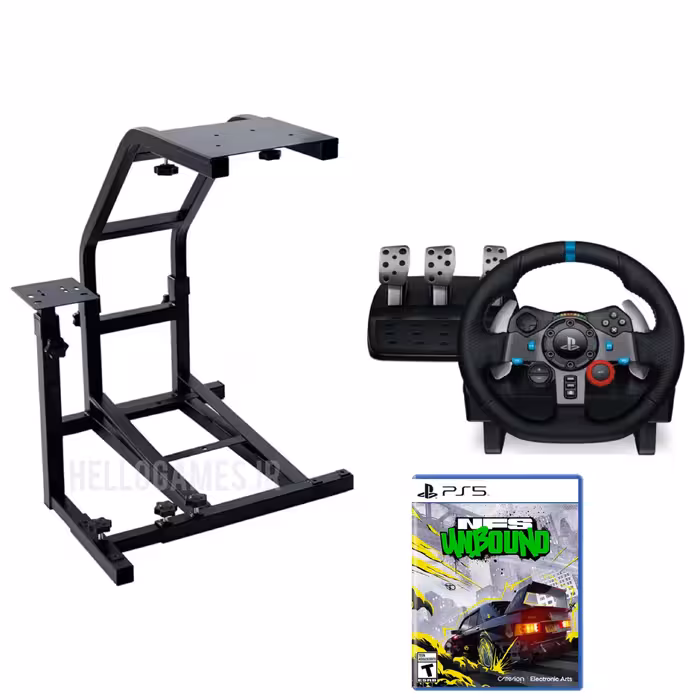 فرمان بازی Logitech G29   استند رانندگی VRS   بازی NFS Unbound