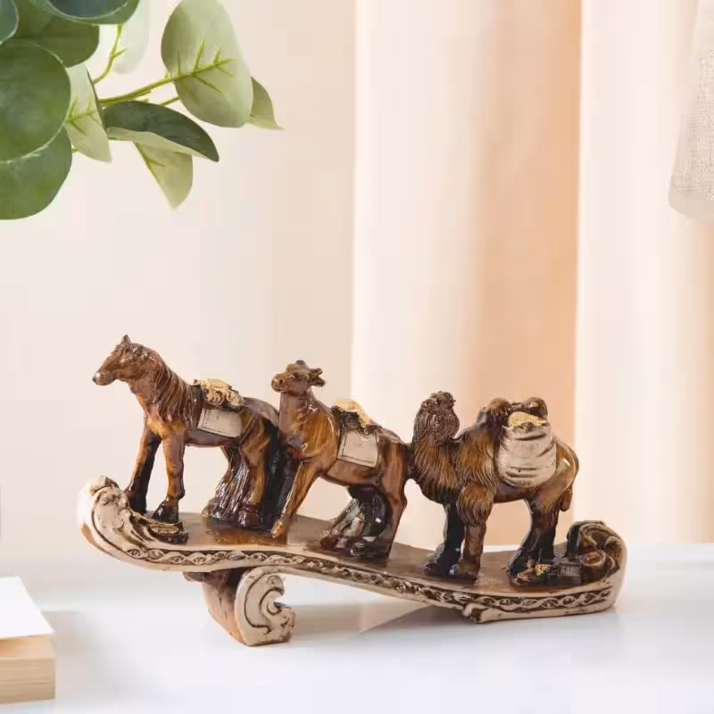 مجسمه دکوری حیوانات مدل کاروان ثروت