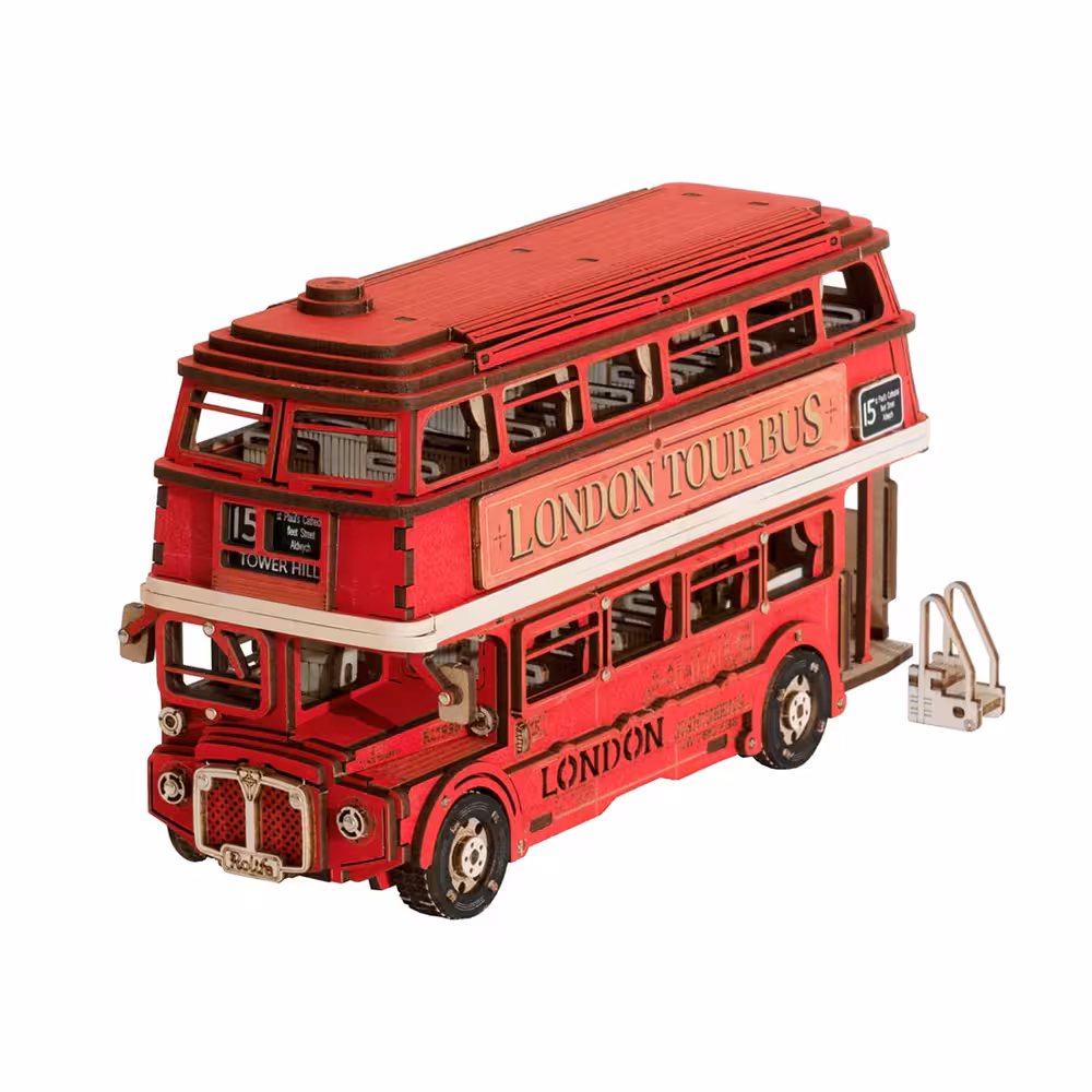 ساختنی چوبی رولایف مدل اتوبوس دوطبقه لندن TGM02