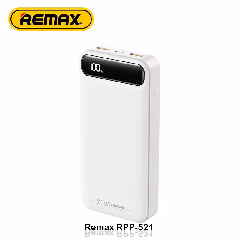 شارژر همراه 20000 میلی آمپر فست شارژ ریمکس RPP-521