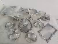 ظروف پذیرایی رزینی 6نفره طرح ستاره نقره ای