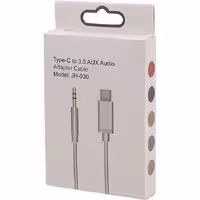 کابل تبدیل USB-C به AUX مدل JH-030 طول 1 متر JH-030 USB-C to AUX conversion c