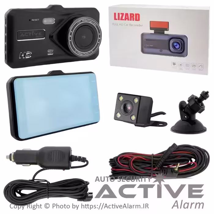 قیمت دوربین ثبت وقایع Lizard مدل V6 دو دوربین | 1404-07-10