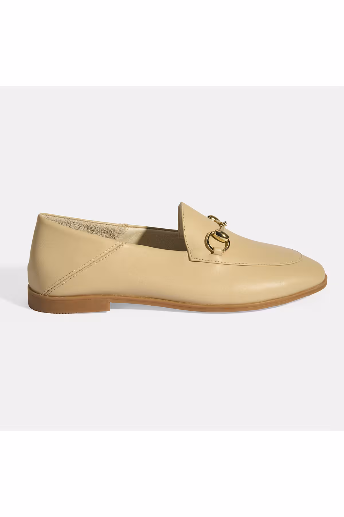 لوفر زنانه BEIGE WOMAN BACKLE LOAFER اورجینال Desa