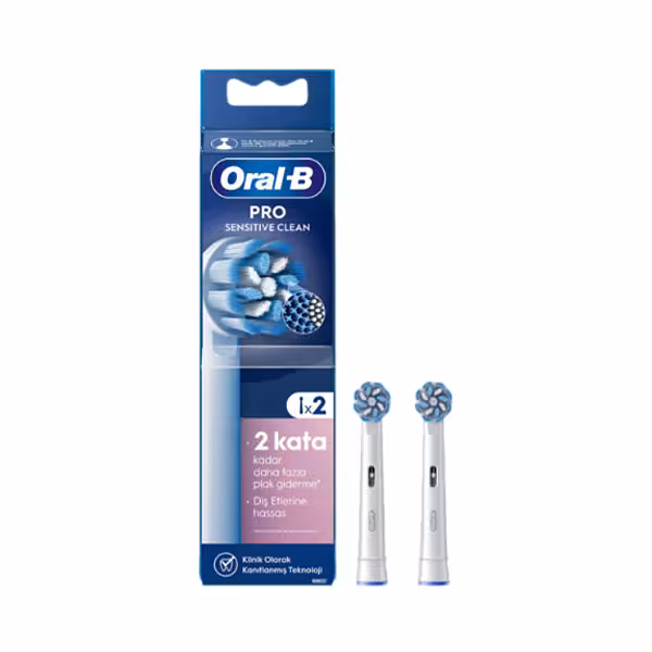 سری یدک مسواک برقی اورال بی Oral B مدل Pro Sensitive Clean بسته 2 عددی