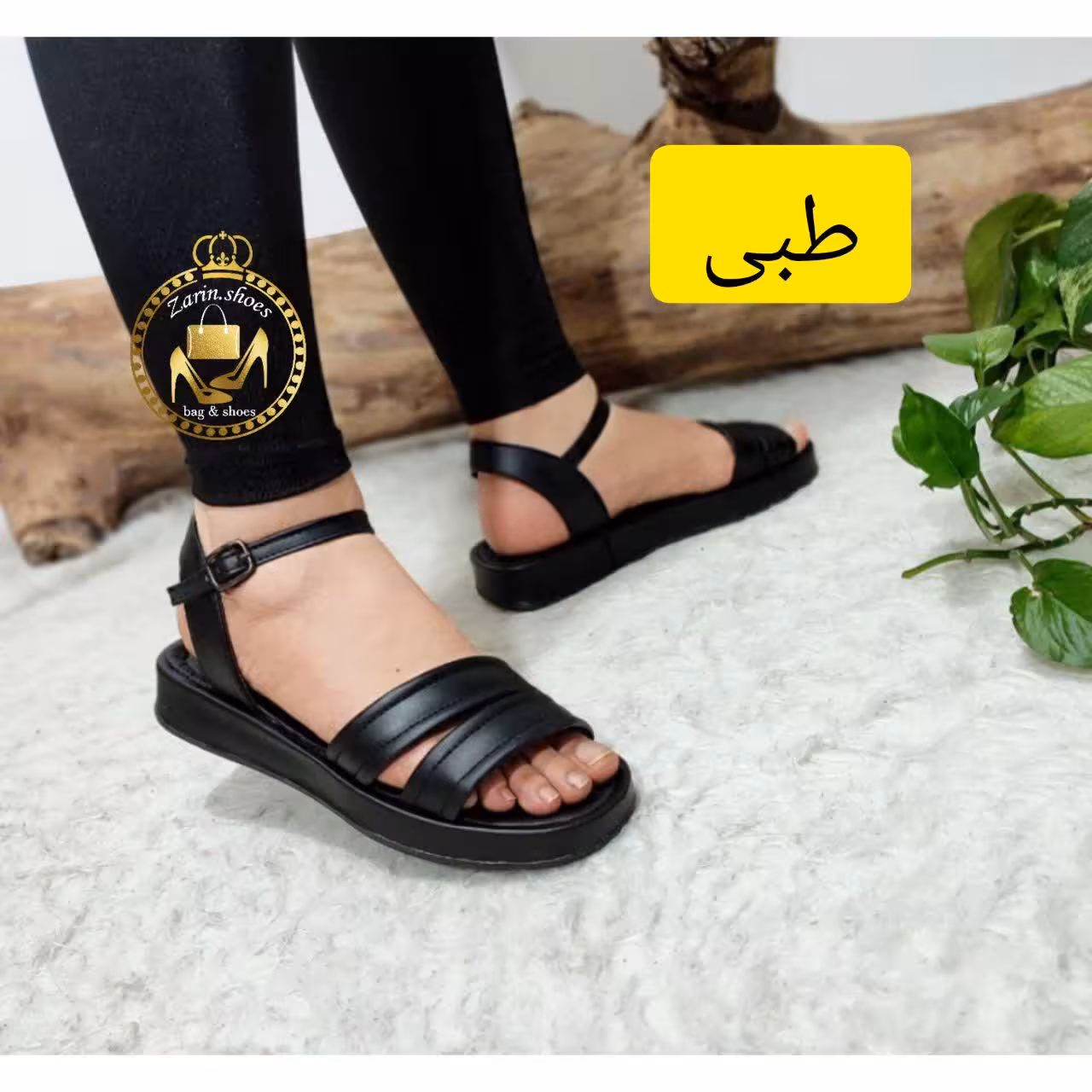 صندل طبی تابستانی زنانه دخترانه دور مچی سگکی مدل دو رکاب
