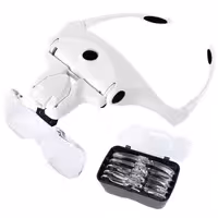 ذره بین پیشانی 5 لنز چراغدار شارژی مدل 9892B2C