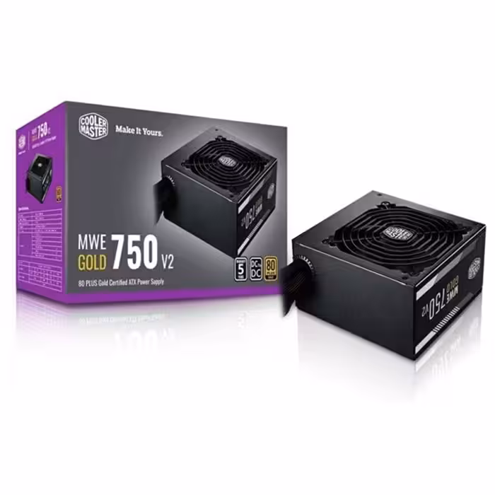 منبع تغذیه کامپیوتر کولر مستر MWE GOLD 750 V2
