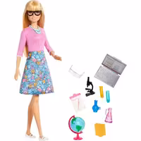 عروسک اورجینال باربی Barbie Teacher Blondeبرند باربی