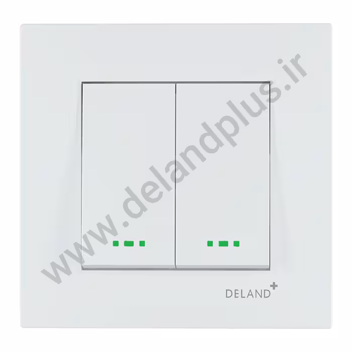 کلید دو پل مدل آساپلاس سفید