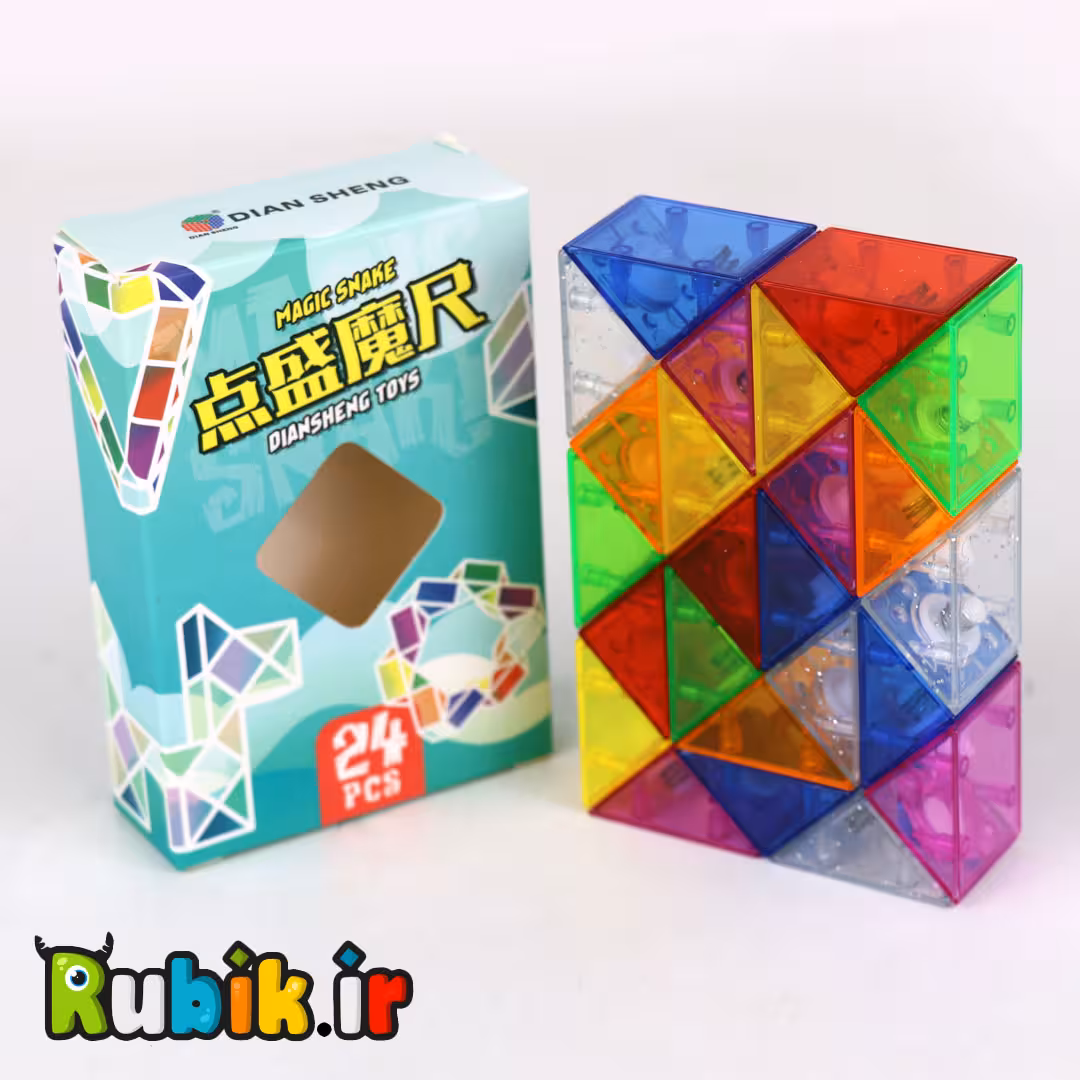 مار 24 قطعه دیان شنگ چند رنگ شفاف