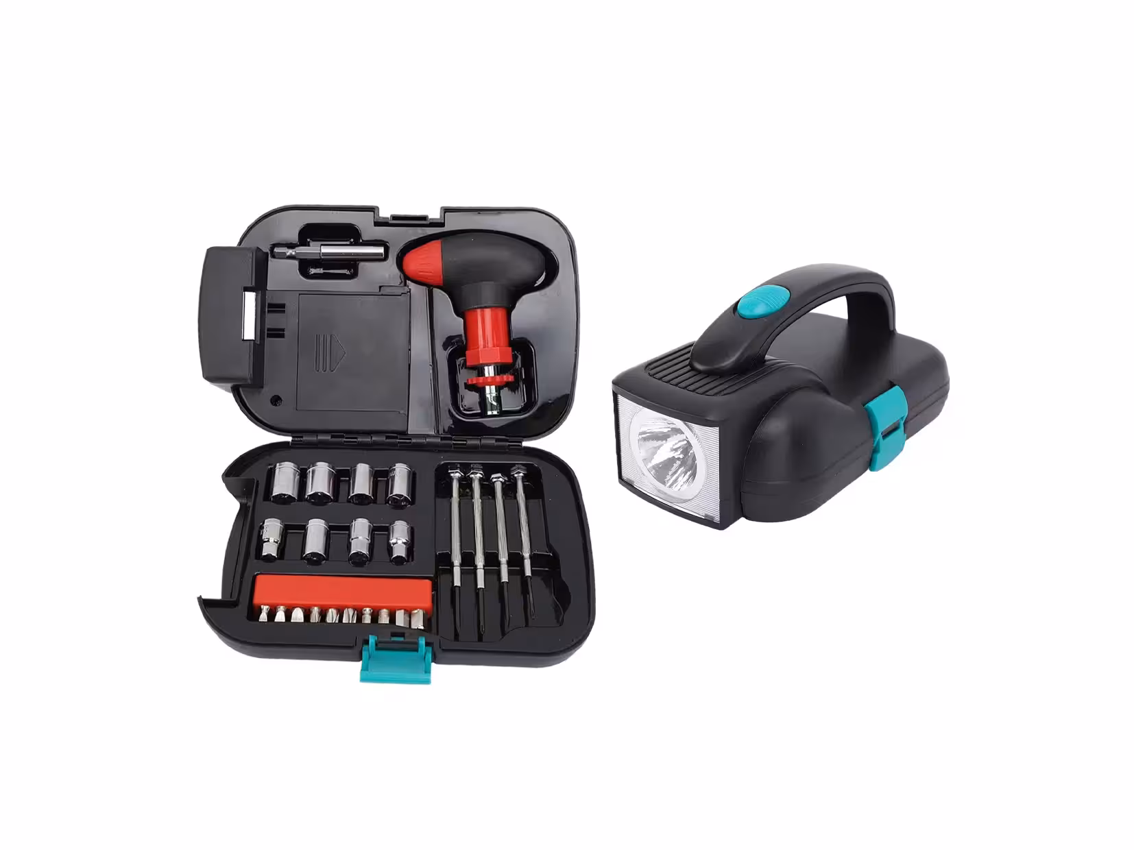 مجموعه 24 عددی جعبه ابزار چراغ دار کدF75